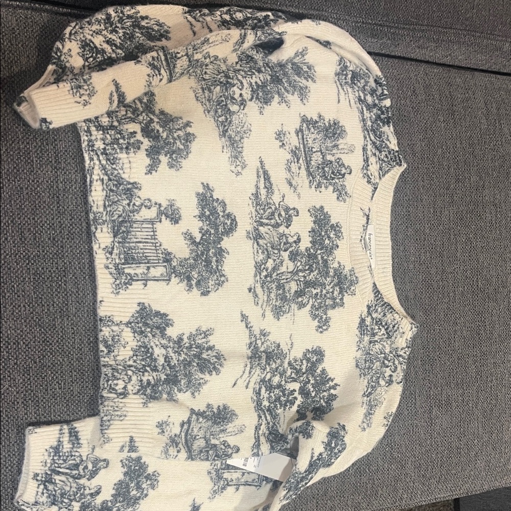 Francesca's Collections Kids Cream and Navy Sweater